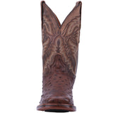 Dan Post Men's Chocolate Full Quill Ostrich Alamosa Square Toe Boot 