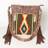 American Darling Tooled Green Aztec Bag