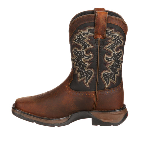 Durango Big Kid's Tan & Black Square Toe Boots