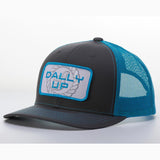 Dally Up Charcoal and Neon Blue Patch Cap