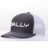 Dally Up Charcoal and White Text Cap 