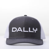 Dally Up Charcoal and White Text Cap 