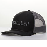 Dally Up Black and Silver Text Cap 