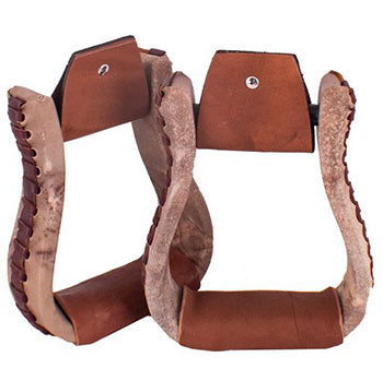 Showman Natural Rawhide Stirrups