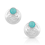 Montana Silversmiths Conch Turquoise Stud Earrings