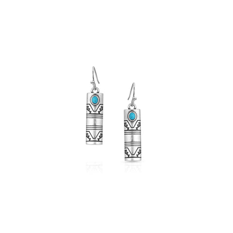 Montana Silversmiths Western Stonehenge Buffed Opal Earrings