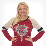 Cowgirl Tuff Company Red/Lace Swirl Print