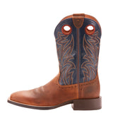 Ariat Men's Brown and Blue Sport Sidebet Square Toe Boot