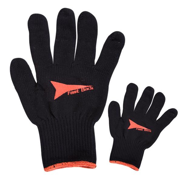Fast Back Black Cotton Roping Glove