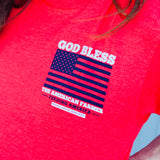 Texas True God Bless The American Farmer Tee