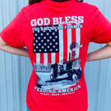 Texas True God Bless The American Farmer Tee