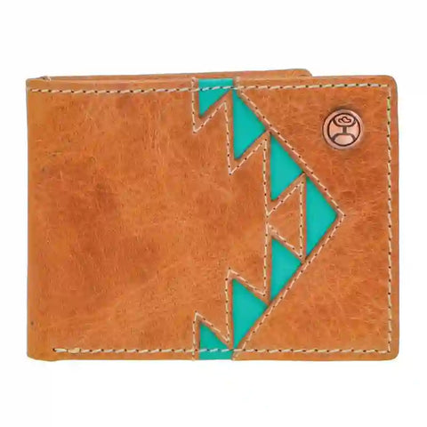 Hooey Aztec Turquoise Inlay BiFold Wallet
