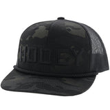 Hooey Camo and Black Pistol Cap