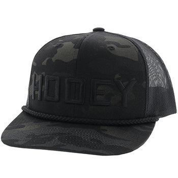 Hooey Camo and Black Pistol Cap