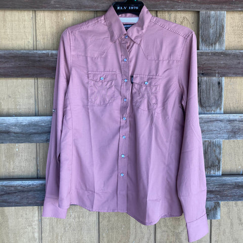 Hooey "Sol" Women's Ash Rose Long Sleeve Shirt