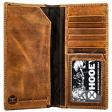 Hooey Hog Tan & Brown Leather Rodeo Wallet