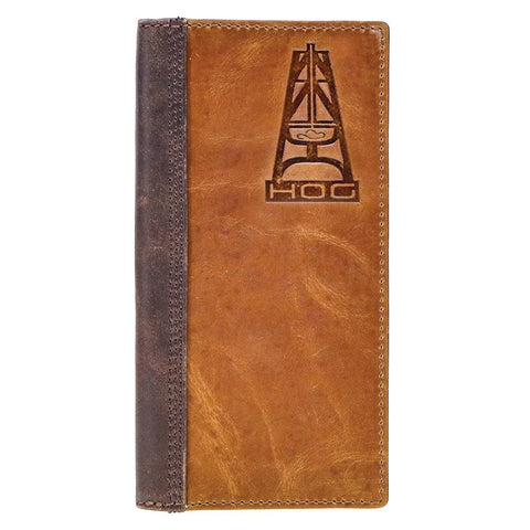 Hooey Hog Tan & Brown Leather Rodeo Wallet