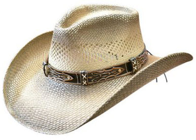 Dallas Hats Hacienda Stain/Tooled Hatband