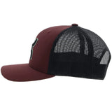 Hooey Maroon & Black Sterling Cap