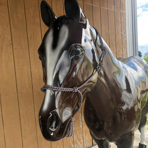 Weaver Leather Grey, Purple, and Black Rope Halter
