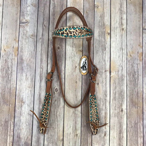 San Saba Cheetah and Turquoise Browband
