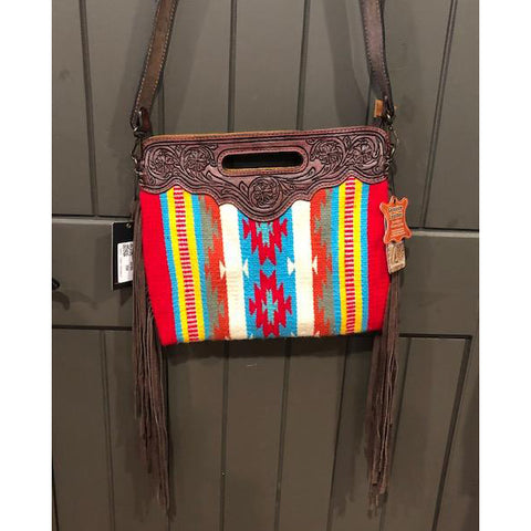 Crossbody Hipster Purse with Fringe – Cowboy Boot Purse – Western Crossbody Bag with Fringe