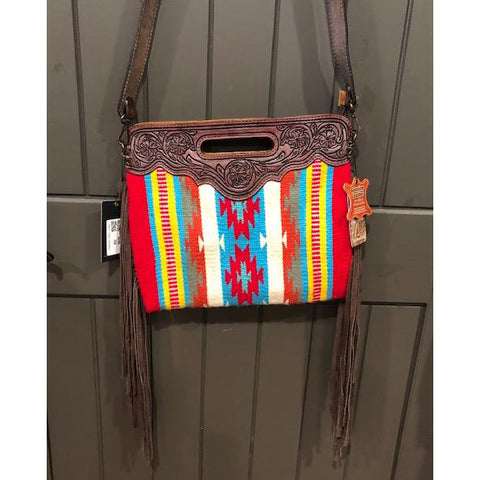 American Darling Aztec Blanket Purse w/ Fringe