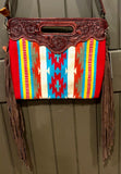 American Darling Aztec Blanket Purse w/ Fringe