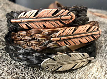 Horse Hair Feather Bracelet