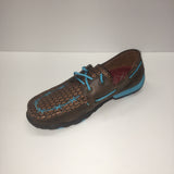 PRE SALE!! ~~ Western Edge Exclusive Twisted X Women's Blue Tooled Barbwire Moc
