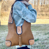 American Darling Conceal Carry Hobo Tooled "Marcella" Bag