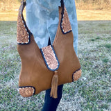 American Darling Conceal Carry Hobo Tooled "Marcella" Bag
