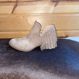 Taupe Fringe Bootie