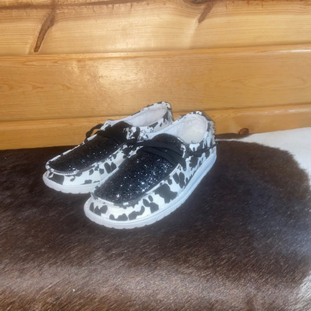 Cowprint Twinkle Boat Shoes