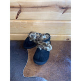 Corkys Black Leopard Snooze Slipper