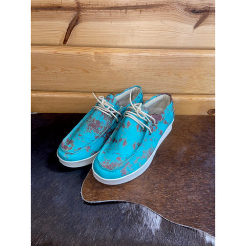 Women's Rusted Turquoise Canvas Shoe