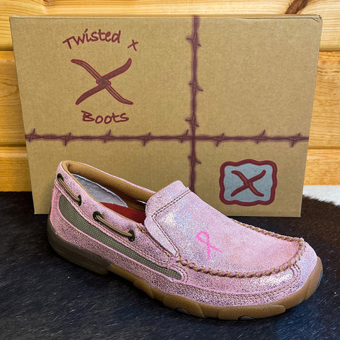 WE EXCLUSIVE~ Twisted X "Pink Glitter-Kick Breast Cancer" Moc