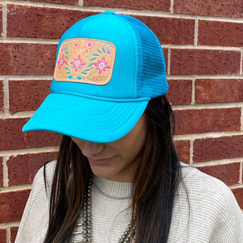 McIntire Saddlery Turquoise Spring Fiesta Foam Cap