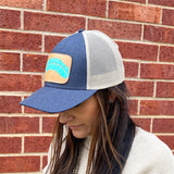 McIntire Saddlery Denim/Tan Feather Patch Cap Side View