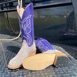 Olathe Grey and Purple Smoked Bacon Boots