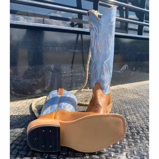 Olathe Men`s RR Royal Blue Wyoming Vanilla Navajo Bison Top Cowboy Boots 14EE Olathe Boot Company Men`s Olathe RR Royal Blue Wyoming 15  main image 3