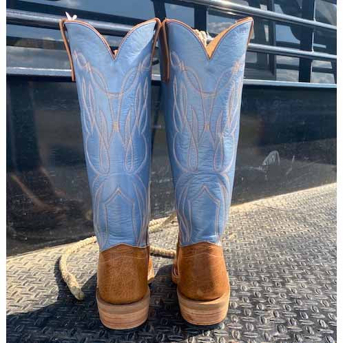 Olathe Men`s RR Royal Blue Wyoming Vanilla Navajo Bison Top Cowboy Boots 14EE Olathe Boot Company Men`s Olathe RR Royal Blue Wyoming 15  main image 2