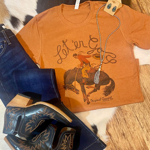 Let'er Go Bronc Buster Tee