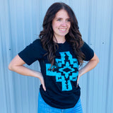 Texas True Turquoise Aztec Tee