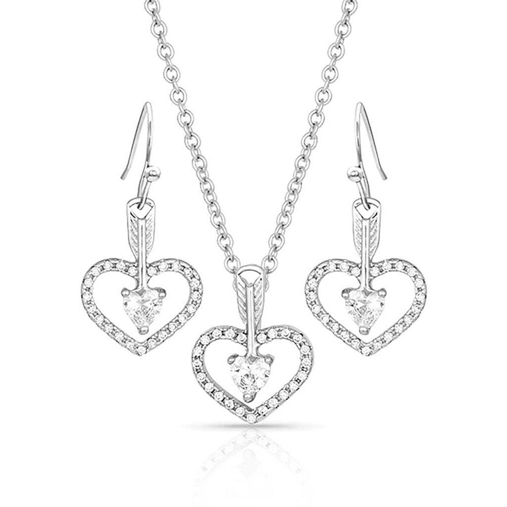 Montana Silversmiths Arrow Pierced Heart Jewelry Set