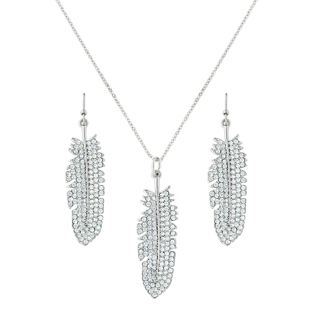 Montana Silver Shimmering Feather Jewelry Set