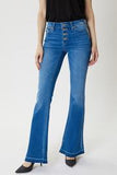 KanCan Med Button Up Flare Jean