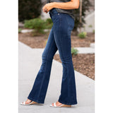 KanCan Petite Mid Rise Flare Jean