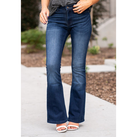 KanCan Petite Mid Rise Flare Jean