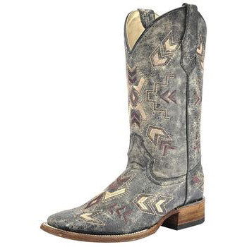 Corral Distressed Arrowhead Square Toe